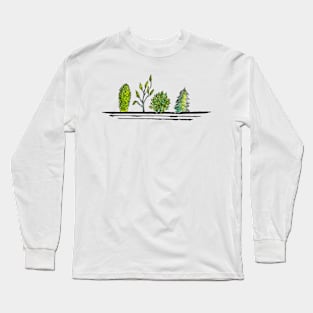 Row of Plants on a shelf Long Sleeve T-Shirt